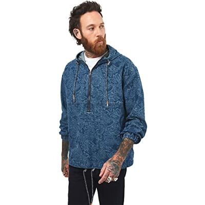 JA585A Joe Browns Męska kurtka z kapturem z nadrukiem Paisley jedna na weekend, niebieska, XL JA585A Joe Browns Męska kurtka z kapturem z nadrukiem Paisley jedna na weekend, niebieska, XL