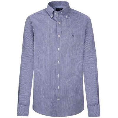 HM309774 Hackett London Koszulka męska Essential Mini Gingham, Niebieski (granatowy), 3XL HM309774 Hackett London Koszulka męska Essential Mini Gingham, Niebieski (granatowy), 3XL