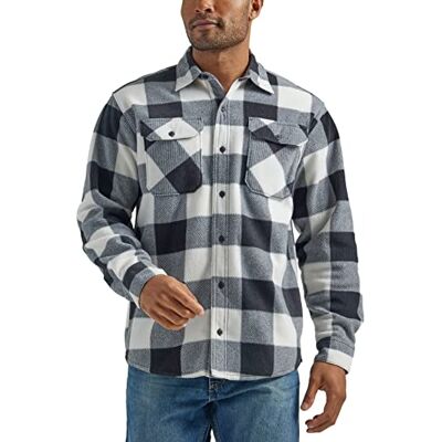 ZHCZP1Q Wrangler Authentics Męska kurtka polarowa z długim rękawem, koszula z kołnierzem zapinanym na guziki, Bawół brzozowy, S ZHCZP1Q Wrangler Authentics Męska kurtka polarowa z długim rękawem, koszula z kołnierzem zapinanym na guziki, Bawół brzozowy, S