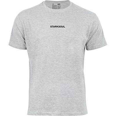 1945_DK_A STARK SOUL Basic T-shirt z okrągłym dekoltem, szary melanż, L 1945_DK_A STARK SOUL Basic T-shirt z okrągłym dekoltem, szary melanż, L