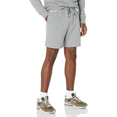 AEM20268F23_Grey Heather Amazon Essentials Męskie lekkie francuskie szorty frotte (dostępne w dużych i wysokich), szary wrzos, S AEM20268F23_Grey Heather Amazon Essentials Męskie lekkie francuskie szorty frotte (dostępne w dużych i wysokich), szary wrzos, S