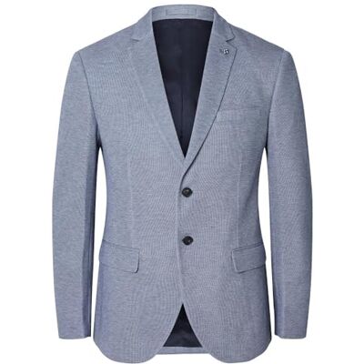 16094544 SELETED HOMME Męska marynarka Slhslim-Alvin BLZ Noos, Chambray Blue, 46 16094544 SELETED HOMME Męska marynarka Slhslim-Alvin BLZ Noos, Chambray Blue, 46