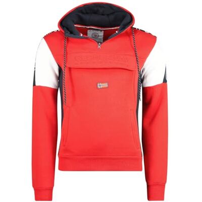 WU7001H/GNO Geographical Norway Fago Męska bluza z kapturem z kapturem kangurka Bluza z logo bluza z kapturem z kapturem ciepły długi rękaw męska wiosna lato jesień zima (czerwony M), Czerwona, M WU7001H/GNO Geographical Norway Fago Męska bluza z kapturem z kapturem kangurka Bluza z logo bluza z kapturem z kapturem ciepły długi rękaw męska wiosna lato jesień zima (czerwony M), Czerwona, M