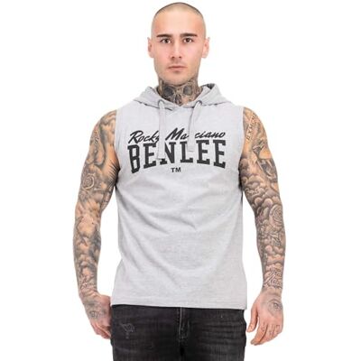 190775 BENLEE m?ski T-shirt bez r?kawów z kapturem, normalny krój, Darry, Marl Grey/Black, L 190775 BENLEE m?ski T-shirt bez r?kawów z kapturem, normalny krój, Darry, Marl Grey/Black, L