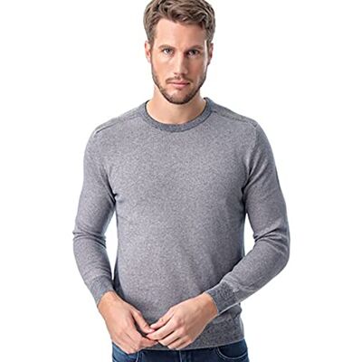 TRMRVN100122 Bonamaison Męski sweter , szary, XL TRMRVN100122 Bonamaison Męski sweter , szary, XL