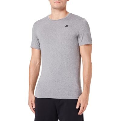 4FAW23TFTSM449 4F Tshirt FNK M449 Cold Light Grey Melange Męski 3XL, Cold Light Grey Melange, 3XL 4FAW23TFTSM449 4F Tshirt FNK M449 Cold Light Grey Melange Męski 3XL, Cold Light Grey Melange, 3XL