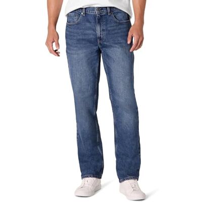 AEMN64413_Stone Medium Wash Amazon Essentials Męskie dżinsy o niskiej rozciągliwości, prosty krój, Stone Medium Wash, 28W / 32L AEMN64413_Stone Medium Wash Amazon Essentials Męskie dżinsy o niskiej rozciągliwości, prosty krój, Stone Medium Wash, 28W / 32L