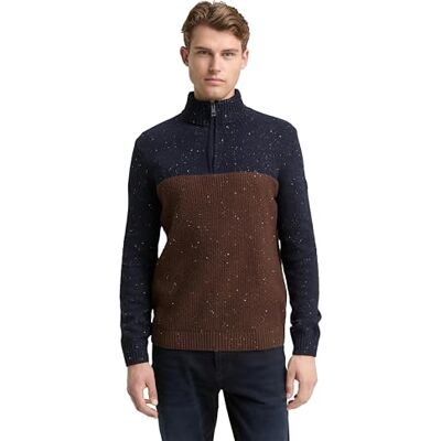 1048713 TOM TAILOR Sweter męski, 39361 Navy Brown Color Block, 3XL 1048713 TOM TAILOR Sweter męski, 39361 Navy Brown Color Block, 3XL