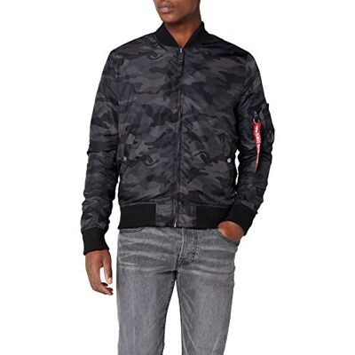 191103C-125 Alpha Industries MA-1 TT Camo Bomber Jacket dla mężczyzn Black Camo 191103C-125 Alpha Industries MA-1 TT Camo Bomber Jacket dla mężczyzn Black Camo