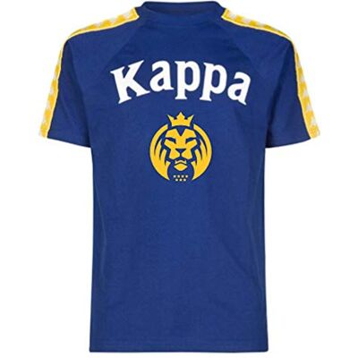 Kappa Męski Balima 222 Banda Tee MAD Lions T-shirty, niebieski/żółty, XS Kappa Męski Balima 222 Banda Tee MAD Lions T-shirty, niebieski/żółty, XS