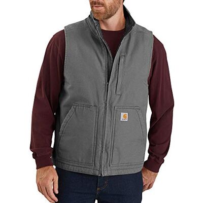 104277-GVL Carhartt Męska kamizelka z podszewką sherpa, odzież wierzchnia, Żwir, 4XL 104277-GVL Carhartt Męska kamizelka z podszewką sherpa, odzież wierzchnia, Żwir, 4XL
