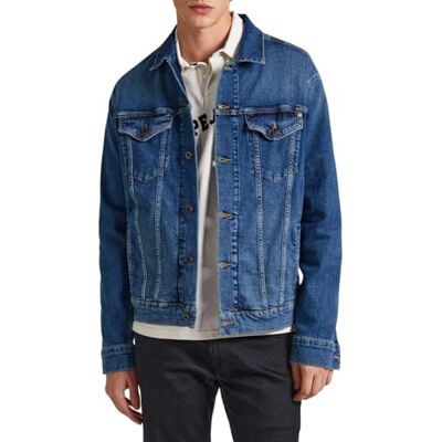 PM402715HT7 Pepe Jeans Kurtka męska Pinners, Niebieski (Denim-HT7), XS PM402715HT7 Pepe Jeans Kurtka męska Pinners, Niebieski (Denim-HT7), XS