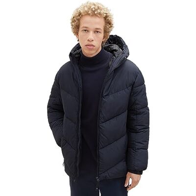 1037386 TOM TAILOR Denim Męska kurtka puchowa z kapturem, 10668-sky Captain Blue, XXL 1037386 TOM TAILOR Denim Męska kurtka puchowa z kapturem, 10668-sky Captain Blue, XXL