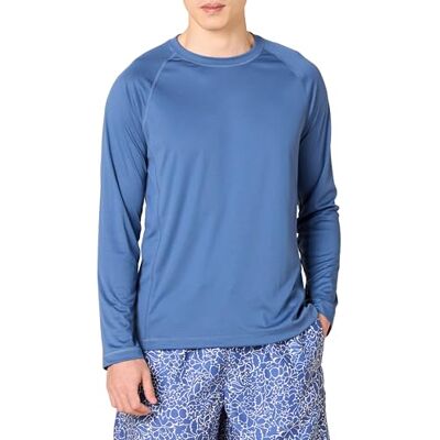 S17AE40004-Blue-Medium Amazon Essentials Men's Szybkoschnąca koszulka pływacka UPF 50 z długim rękawem, Niebieski, M S17AE40004-Blue-Medium Amazon Essentials Men's Szybkoschnąca koszulka pływacka UPF 50 z długim rękawem, Niebieski, M