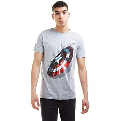 FBMTS659HGYMED Marvel T-shirt męski, wrzos szary, M FBMTS659HGYMED Marvel T-shirt męski, wrzos szary, M