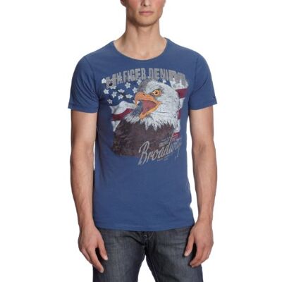 1957801068 / Fabian cn tee s/s Tommy Jeans Męski T-shirt z rękawami 1/2, Niebieski (Ensign Blue-eur), 48 1957801068 / Fabian cn tee s/s Tommy Jeans Męski T-shirt z rękawami 1/2, Niebieski (Ensign Blue-eur), 48