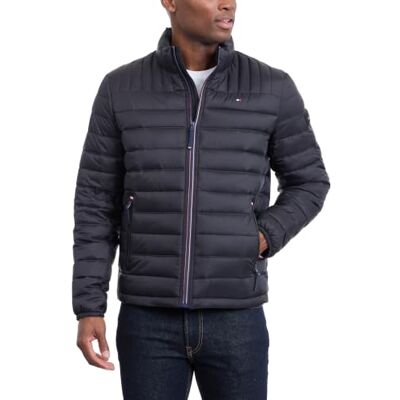 158AN496-BLK-M Tommy Hilfiger Męska kurtka puchowa Ultra Loft Packable Down Alternative Coat, Czarny, M 158AN496-BLK-M Tommy Hilfiger Męska kurtka puchowa Ultra Loft Packable Down Alternative Coat, Czarny, M