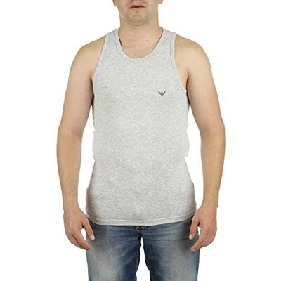 110828CC729-00048 Emporio Armani Męska koszulka męska Basic-Stretch Cotton Tank, szary melanż, L 110828CC729-00048 Emporio Armani Męska koszulka męska Basic-Stretch Cotton Tank, szary melanż, L
