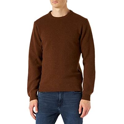 20503970 CASUAL FRIDAY CFKarl Crew Neck Bounty Knit męski sweter z dzianiny z delikatnej dzianiny, 1810271/Bison Melange, S 20503970 CASUAL FRIDAY CFKarl Crew Neck Bounty Knit męski sweter z dzianiny z delikatnej dzianiny, 1810271/Bison Melange, S