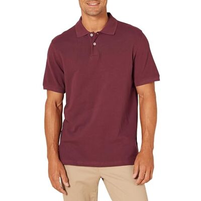 MAE40007SP18-Por-M Amazon Essentials Men's Bawełniana koszulka polo pique slim fit, Bordowy, M MAE40007SP18-Por-M Amazon Essentials Men's Bawełniana koszulka polo pique slim fit, Bordowy, M
