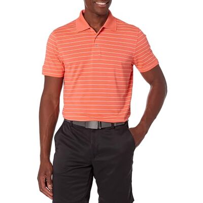 AE1811734_SUS Amazon Essentials Męska koszulka polo Slim-Fit Quick-Dry Golf, koralowo-pomarańczowy pasek, XL AE1811734_SUS Amazon Essentials Męska koszulka polo Slim-Fit Quick-Dry Golf, koralowo-pomarańczowy pasek, XL