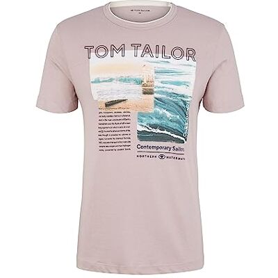 1035550 TOM TAILOR Męskie T-shirt , 31508 Velvet Rose Fine Stripe, L 1035550 TOM TAILOR Męskie T-shirt , 31508 Velvet Rose Fine Stripe, L