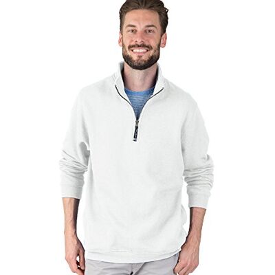9359 Charles River Apparel Crosswind Quarter Zip Bluza (Regular & Big-Tall Sizes) Męska bluza dresowa, Kolor biały, 3XL 9359 Charles River Apparel Crosswind Quarter Zip Bluza (Regular & Big-Tall Sizes) Męska bluza dresowa, Kolor biały, 3XL