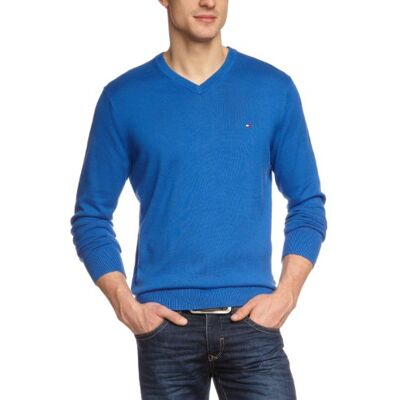 Tommy Hilfiger Sweter męski, Niebieski (422 Vence Blue), 56 Tommy Hilfiger Sweter męski, Niebieski (422 Vence Blue), 56