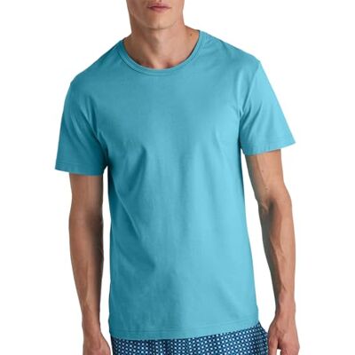 14088 Calida RMX Sleep T-Shirt męski, ze 100% bawełny ekologicznej, jasnoniebieski, 56 14088 Calida RMX Sleep T-Shirt męski, ze 100% bawełny ekologicznej, jasnoniebieski, 56