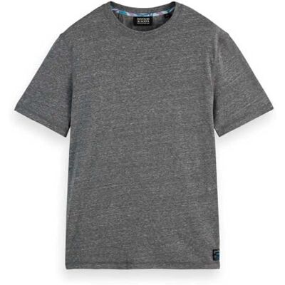 180041 Scotch & Soda T-shirt męski melanż, Sprany czarny melanż, S 180041 Scotch & Soda T-shirt męski melanż, Sprany czarny melanż, S