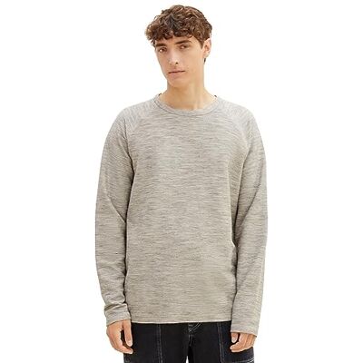 1039421 TOM TAILOR Denim Męski Basic koszulka z długim rękawem ze strukturą, 30559 Light Dove Grey Melange, XXL 1039421 TOM TAILOR Denim Męski Basic koszulka z długim rękawem ze strukturą, 30559 Light Dove Grey Melange, XXL