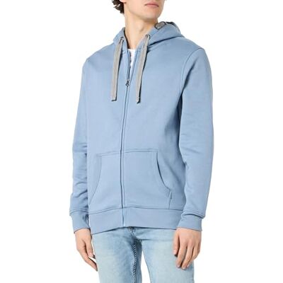 701.121 HRM Męska kurtka z kapturem I Premium bluza z kapturem męska z kontrastową wyściółką wewnętrzną, basic Hoodie z zamkiem błyskawicznym, wysokiej jakości i ekologiczna odzież męska, niebieski (Sky 701.121 HRM Męska kurtka z kapturem I Premium bluza z kapturem męska z kontrastową wyściółką wewnętrzną, basic Hoodie z zamkiem błyskawicznym, wysokiej jakości i ekologiczna odzież męska, niebieski (Sky