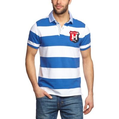 Tommy Hilfiger Męska koszulka polo, w paski Connecticut STP Polo S/S SF / 0887831498, Niebieski (584 Vence Blue-eur/Classic White), 56 Tommy Hilfiger Męska koszulka polo, w paski Connecticut STP Polo S/S SF / 0887831498, Niebieski (584 Vence Blue-eur/Classic White), 56