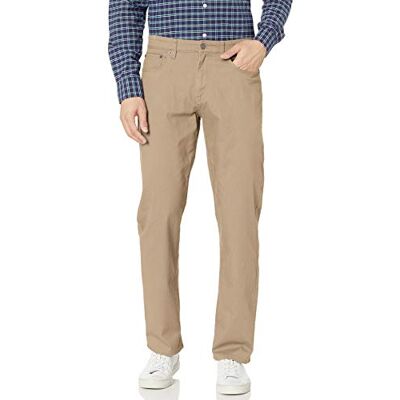 AE1908848-KI-42W x 32L Amazon Essentials Męskie spodnie o luźnym kroju z 5 kieszeniami ze stretchem diagonalnym, khaki brąz, 42 szer. x 32 l AE1908848-KI-42W x 32L Amazon Essentials Męskie spodnie o luźnym kroju z 5 kieszeniami ze stretchem diagonalnym, khaki brąz, 42 szer. x 32 l