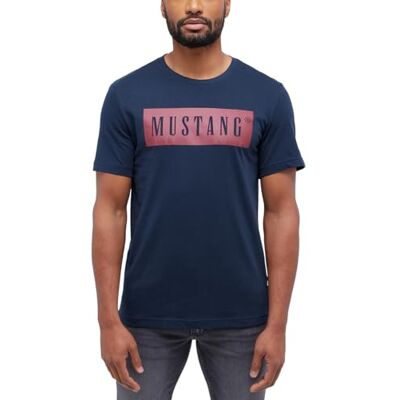 1014749-4135 MUSTANG Męski T-shirt Austin Regular Fit S-3XL biały czarny zielony bawełna, Carbon 4135, M 1014749-4135 MUSTANG Męski T-shirt Austin Regular Fit S-3XL biały czarny zielony bawełna, Carbon 4135, M