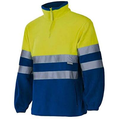 VELILLA 182 Dwukolorowa Polar Wysoka Widoczność, Kolor Granatowy i Żółty Fluor, Rozmiar 3XL VELILLA 182 Dwukolorowa Polar Wysoka Widoczność, Kolor Granatowy i Żółty Fluor, Rozmiar 3XL