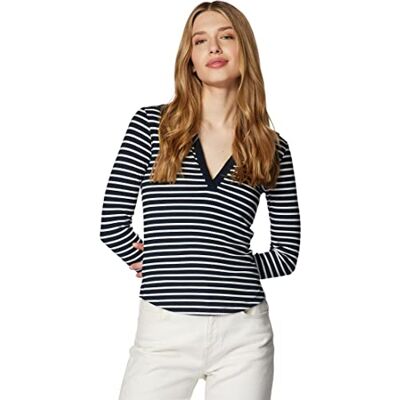 M1611145 Mavi Koszulka polo; Dress Blues Antique White Stripes, Białe paski, M M1611145 Mavi Koszulka polo; Dress Blues Antique White Stripes, Białe paski, M