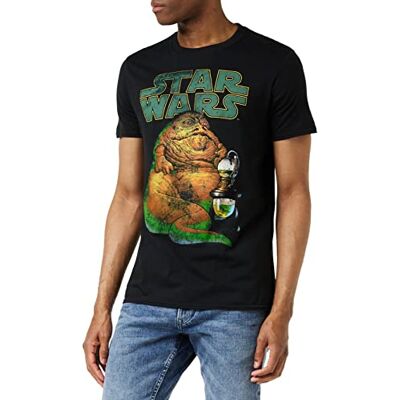 FBMTS382-BLK Star Wars Koszulka męska Jabba, Czarny (czarny blk), S FBMTS382-BLK Star Wars Koszulka męska Jabba, Czarny (czarny blk), S