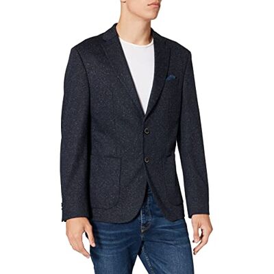 42405-000-39132-3150 Pierre Cardin Męska marynarka Herren Sakko Uni Michel-Jersey Futureflex, NIEBIESKI, 50 42405-000-39132-3150 Pierre Cardin Męska marynarka Herren Sakko Uni Michel-Jersey Futureflex, NIEBIESKI, 50