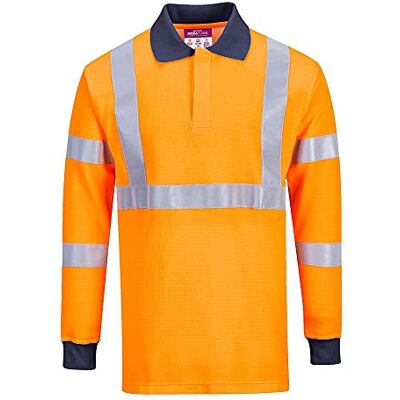 Portwest FR76 Koszulka Polo Ostrzegawcza Trudnopalna RIS, Pomaranczowy, Regularny, Rozmiar L Portwest FR76 Koszulka Polo Ostrzegawcza Trudnopalna RIS, Pomaranczowy, Regularny, Rozmiar L
