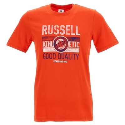 A49081 RUSSELL ATHLETIC SS Crewneck T-shirt z krótkim rękawem, Pomarańczowy Uwaga:, 104 A49081 RUSSELL ATHLETIC SS Crewneck T-shirt z krótkim rękawem, Pomarańczowy Uwaga:, 104