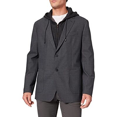 HM443001 Hackett London Męska kurtka Strch Txture W/Hood Jacket, 945 szary, 48 HM443001 Hackett London Męska kurtka Strch Txture W/Hood Jacket, 945 szary, 48