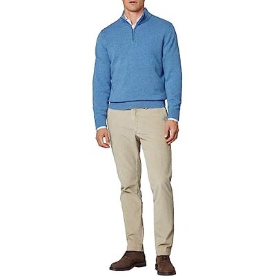 HM212504 Hackett London Męskie spodnie chinosy ze sznurkiem pigmentowym, Brązowy (lina), 32W / 34L HM212504 Hackett London Męskie spodnie chinosy ze sznurkiem pigmentowym, Brązowy (lina), 32W / 34L