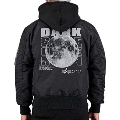108108-285 Alpha Industries MA-1 VF Hood Dark Side Bomber Jacket dla mężczyzn Black/Reflective 108108-285 Alpha Industries MA-1 VF Hood Dark Side Bomber Jacket dla mężczyzn Black/Reflective