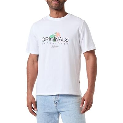 12255238 JACK & JONES Koszulka męska Jorcasey Tee SS Crew Neck, Bright White, S 12255238 JACK & JONES Koszulka męska Jorcasey Tee SS Crew Neck, Bright White, S