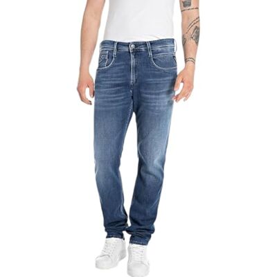 M914Y .000.353 660 Replay Męskie dżinsy Slim Fit Anbass X-Lite kolekcja, 009 Medium Blue, 34W / 36L M914Y .000.353 660 Replay Męskie dżinsy Slim Fit Anbass X-Lite kolekcja, 009 Medium Blue, 34W / 36L