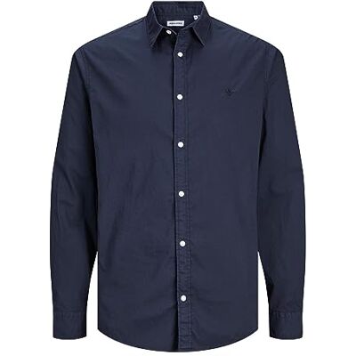 12248846 JACK & JONES Męskie spodnie jeansowe Jjepaulos Shirt Ls Sn, granatowy blezer, M 12248846 JACK & JONES Męskie spodnie jeansowe Jjepaulos Shirt Ls Sn, granatowy blezer, M