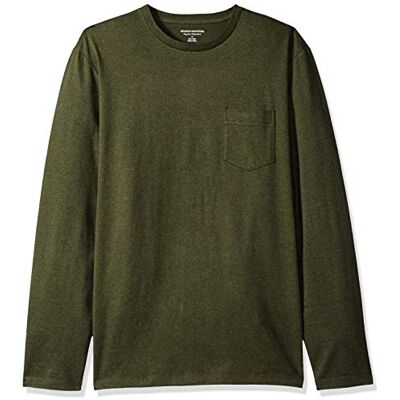 MAE45004FL18-olh-XL Amazon Essentials Regular-fit długi rękaw z kieszeniami, oliwkowy Heather, XL MAE45004FL18-olh-XL Amazon Essentials Regular-fit długi rękaw z kieszeniami, oliwkowy Heather, XL