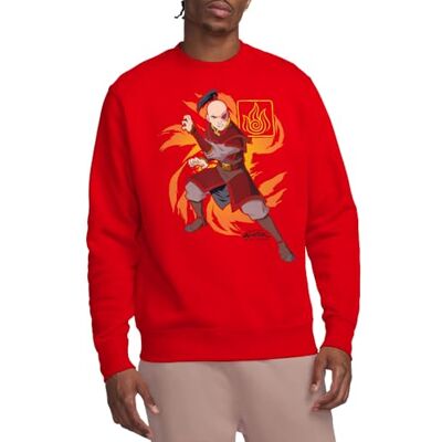NICK291-UKAS-20 Avatar The Last Airbender Bluza Zuko Flame Burst Crew, czerwona, L, Czerwony, L NICK291-UKAS-20 Avatar The Last Airbender Bluza Zuko Flame Burst Crew, czerwona, L, Czerwony, L