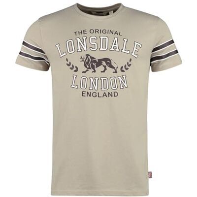 117530 Lonsdale M?ski T-shirt normalny krój BROUSTER, piaskowy/br?zowy/ecru, XXL 117530 Lonsdale M?ski T-shirt normalny krój BROUSTER, piaskowy/br?zowy/ecru, XXL